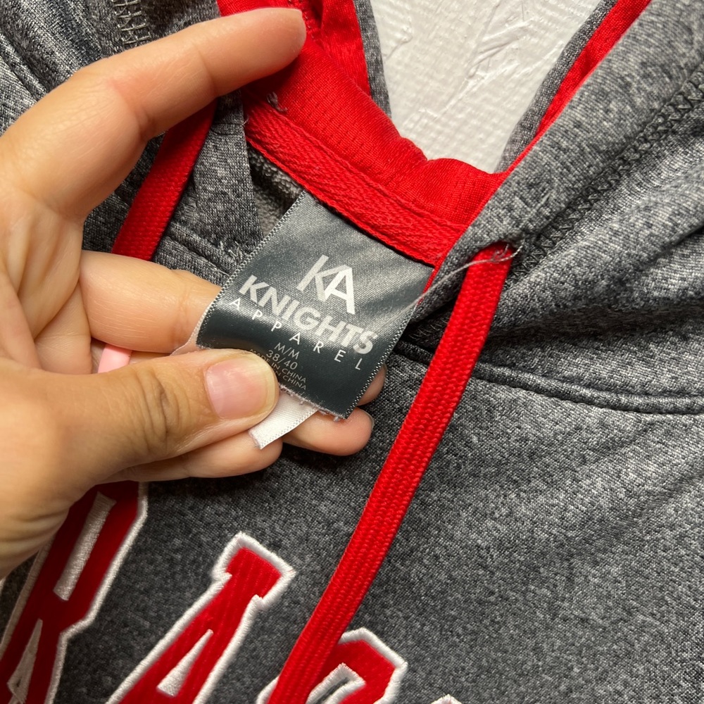 Huskers Nebraska gray red sweater hoodie sz medium unisex - Picture 3 of 8